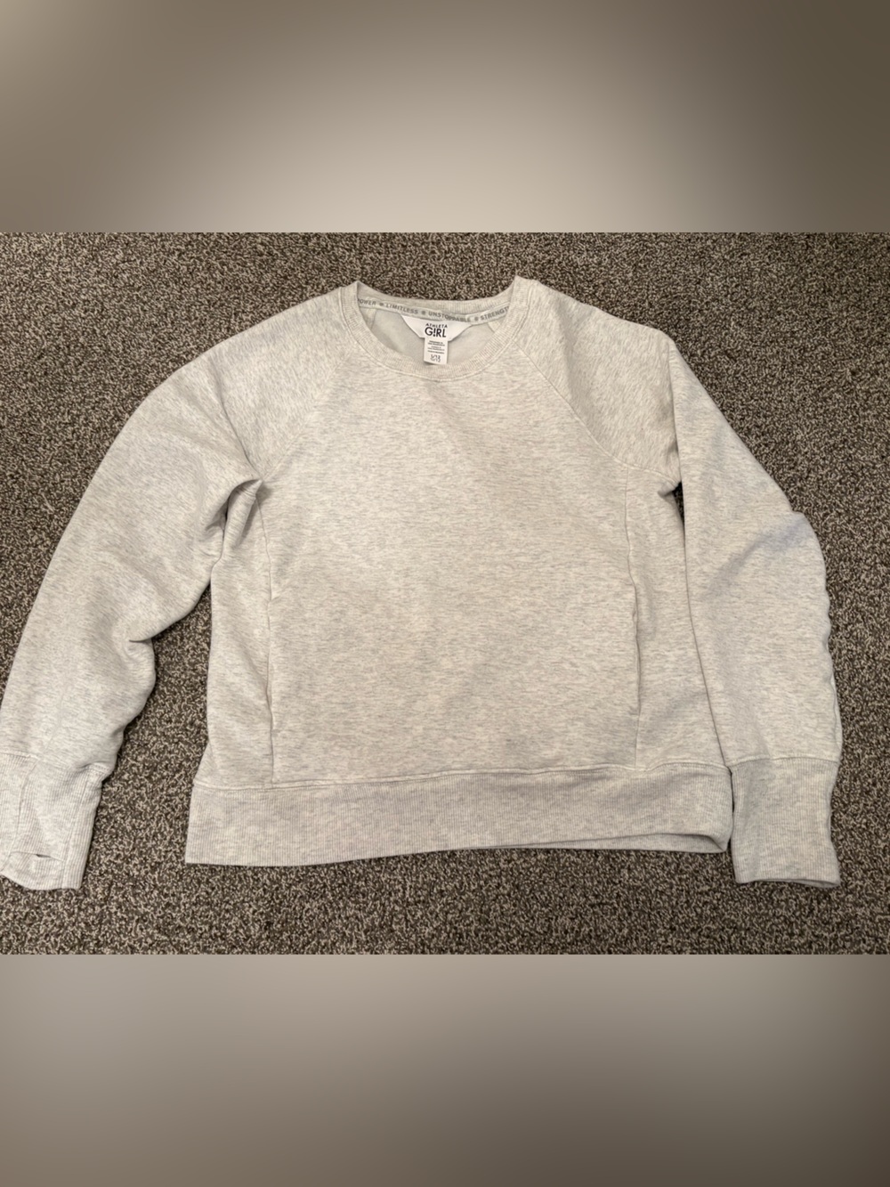 Athleta Light Gray Crewneck Sweatshirt - Girls